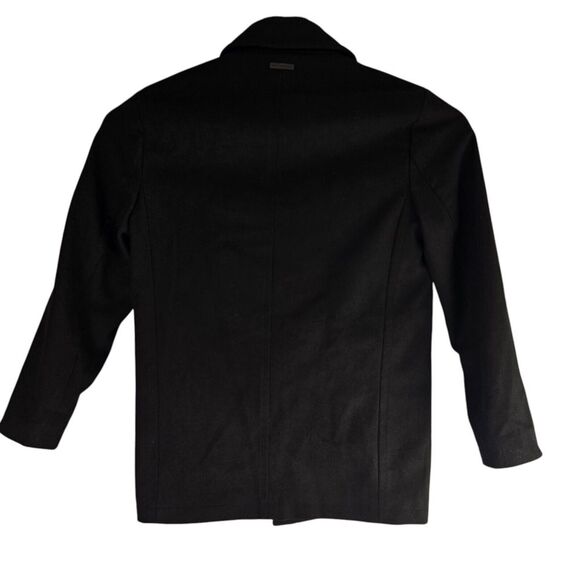 NWOT Marc New York MM0AW315 Burnett M50 Mens Small Black Wool Blend Peacoat - Picture 3 of 7